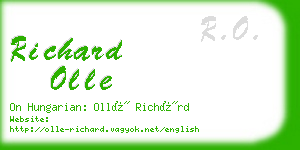 richard olle business card